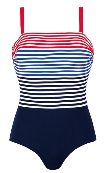 Picture of PLUS SIZE SWIM SUIT STRIPED BODICE